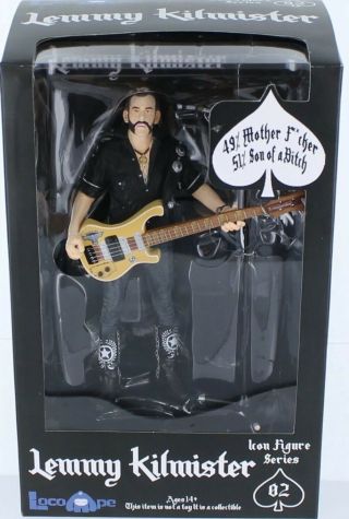 Motorhead Lemmy Kilmister W Guitar 6 " Inch Action Figure Toy Rare