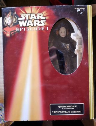 Star Wars Episode 1 Amidala Black Travel Gown Action Figure Hasbro 61773
