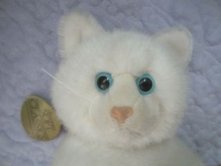 Vintage 1987 Dakin 10 " Soft Classics White Kitty Cat Plush Stuffed Animal