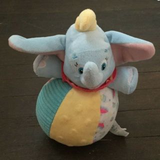 Disney Baby Dumbo Elephant Plush Chime Ball Toy Blue Plush Rattle Kids Preferred