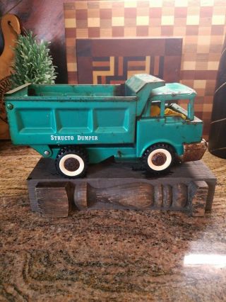 1960s Vintage 13.  5” Structo Hydraulic Dumper Dump Truck Green USA 6