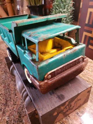 1960s Vintage 13.  5” Structo Hydraulic Dumper Dump Truck Green USA 7