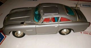 Antique Rare Tin Toy Car 11 " James Bond 007 Aston Martin Db6 Japan Battery Toy