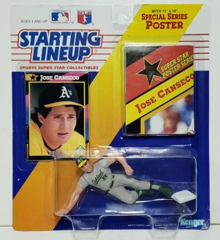 Jose Canseco - Starting Lineup Slu Mlb 1992 Figure,  Poster,  Card - Oakland A 