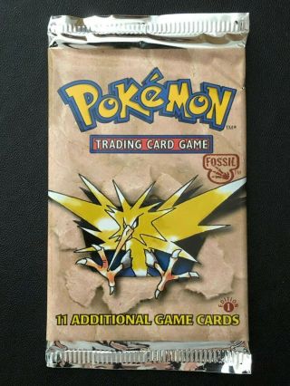 1st Edition 1999 Fossil Pokemon Booster Packs Zapdos Art 3