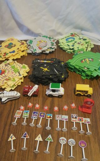 Puzzle Piece Motorized Tracks Battery Operated Space City Farm Signs Cones