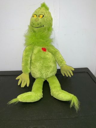 The Grinch Red Heart 20 " Plush Kohls Cares For Kids Dr.  Seuss Stuffed