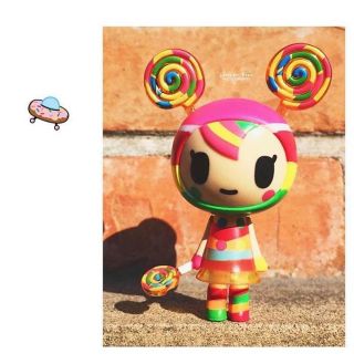 Tokidoki Donut Family Rainbow Lollipop Mini Figure Confirm Designer Anime Doll 5