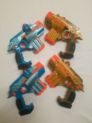 Nerf Lazer Tag Set Phoenix Ltx,  4 Guns (2 Blue & 2 Gold)