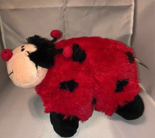 Pillow Pets PeeWee Ladybug 11” Red Black Lady Bug Soft Stuffed Plush Pee Wee 2