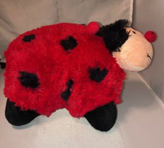 Pillow Pets PeeWee Ladybug 11” Red Black Lady Bug Soft Stuffed Plush Pee Wee 4