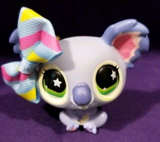 Littlest Pet Shop 872 Australian Koala Bear Blue White Pink Green Star Eyes