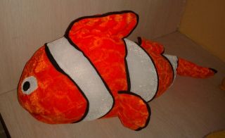 Bright Orange And White Plush Fish