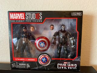 Marvel Legends Captain America Crossbones 2 Pack Civil War First Ten Years