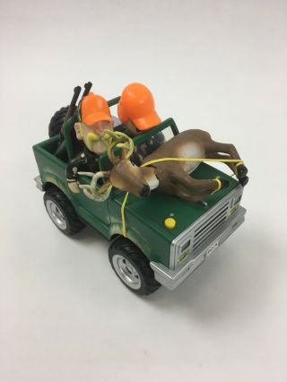 Gemmy " Deer Ride " Motion Activated Hunters With Singing Deer Attached To Box