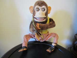 Vintage Jolly Chimp Clapping Cymbal Monkey Battery Op Toy Made In Japan By C.  K.