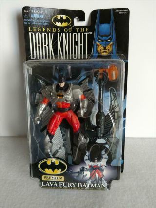 1998 Kenner Legends Of The Dark Knight Premium Lava Fury Batman (bent Card)