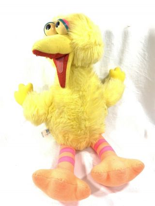 Sesame Street Big Bird Talking 21 " Plush Pull String Toy Hasbro 1986 Muppets
