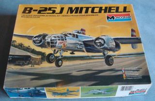 Monogram 1:48 Ww Ii " B - 25j Mitchell " Bomber Airplane Kit 5502 Unbuilt