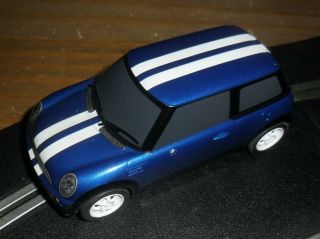 Scalextric Blue Bmw Mini Cooper Touring / Rally Car And Fast
