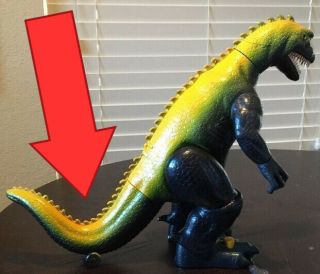 1987 Bright Toys Big Rex Tail Only Walking Roaring Smoking Godzilla