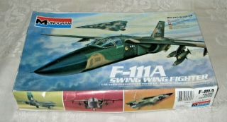 Monogram F - 111a Swing Wing Fighter Model Kit,  5804,  1/48 Scale,  Complete