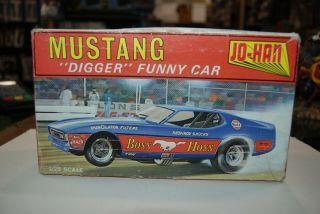 Jo - Han 1/25 Scale Kit Gc - 2100,  Mustang Digger Funny Car,  No Tires Or Instr W/box