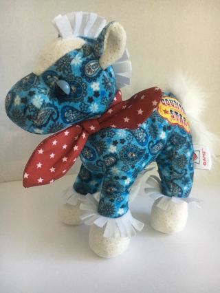 Ganz Webkinz Rockerz 8.  5 " Blue Horse Pony Plush Stuffed Animal Toy Rock & Roll