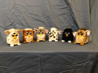 6 Tiger Electronics Furbies - 3 With Tag