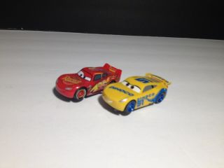 Disney Pixar Slot Cars Lightning Mcqueen And Cruz Ramirez