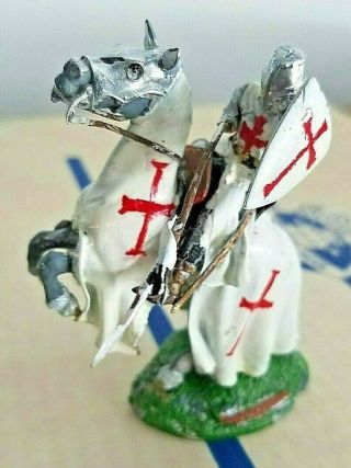 Templar Knight on horse 54mm Metal Pegaso Model painted 3