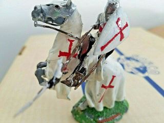 Templar Knight on horse 54mm Metal Pegaso Model painted 4