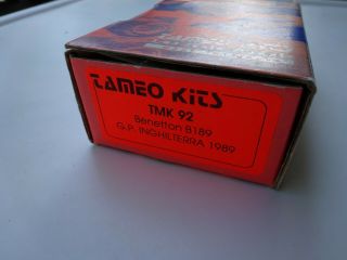 Tameo 1/43 F1 Benetton B189 Tmk 92 Kit - Un - Built Kit