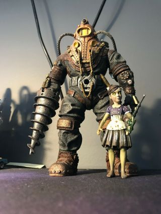 Neca 2009 Bioshock 2 Subject Delta Big Daddy & Little Sister Action Figure Loose