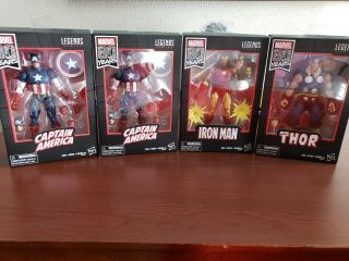 Marvel Legends 80th Anniversary Thor Ironman And Captain America X2,  4 Figures
