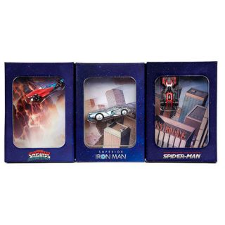 Mattel Marvel Secret Wars Hot Wheels Cars 3 - Pack Set Sdcc Capt America Iron Man