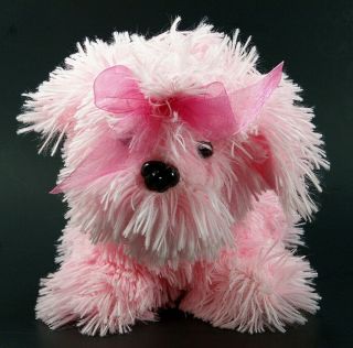 Dan Dee Collectors Choice 8 " Plush Pink Terrier Dog Soft