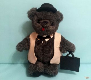 Kent Collectibles 1985 Vintage Plush Teddy Bear In Business Suit Stuffed Toy 12 "