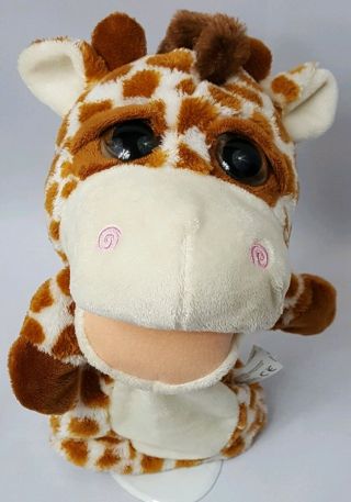 Jungle Friends Giraffe Hand Puppet Plush Movable Mouth Kelly Toy Sparkling Eyes