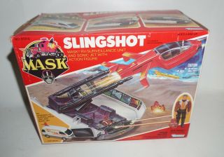 1986 Kenner M.  A.  S.  K Mask Slingshot Surveillance Sonic Jet W/ Figure AF24 8