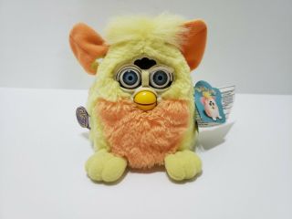 Vintage 1999 Yellow Orange Baby Furby With Tags