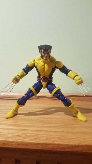 Marvel Legends Wolverine Logan Custom Blue & Gold Jim Lee Suit Weapon X