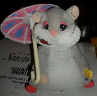 Gemmy Animated Hamster Girl Plush " Its Raining Men " Umbrella