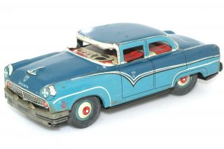 1955 Vintage Line Mar Toys Japan Tin Litho Friction Ford Fairlane Blue