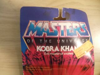 1983 Vintage Masters of the Universe Card Kobra Khan,  MOSC,  He - Man,  MOTU 4