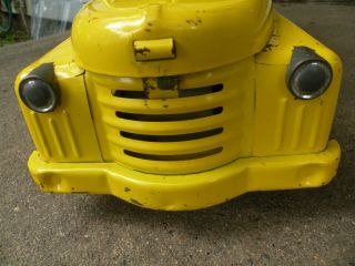 Vintage 1950 ' s Structo Dumping Utility Dump Truck w/Fireball Motor,  Red & Yellow 8