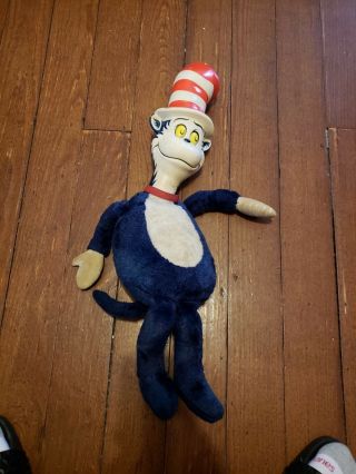 Vintage 1970 Mattel Dr Suess Cat In The Hat,  Pull String Talking Doll Mute
