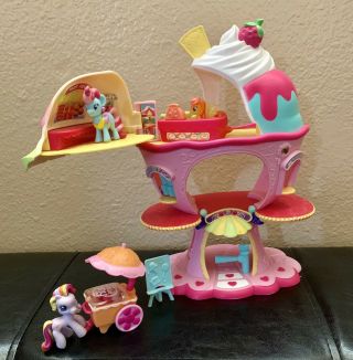 My Little Pony Ponyville Sundae Ice Cream House With Ponies And Accessories