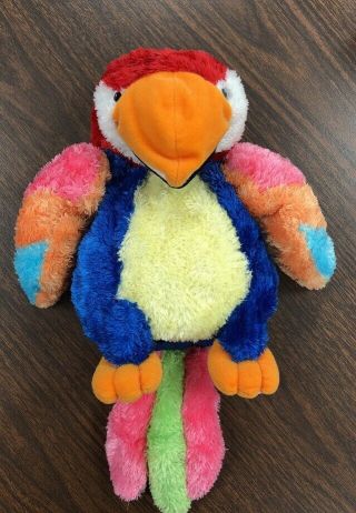 Aurora Parrot Hand Puppet Plush Pretend Play Soft Toy Stuffed Bird 10 "