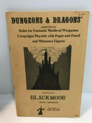 1979 Tsr Dungeons And Dragons Blackmoor Supplement Ii